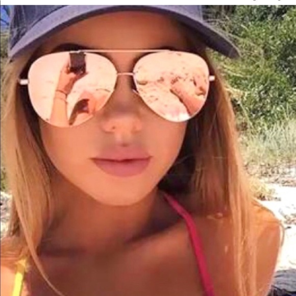 Accessories - COPY - Aviator Pink oversized mirrored sunglasses new